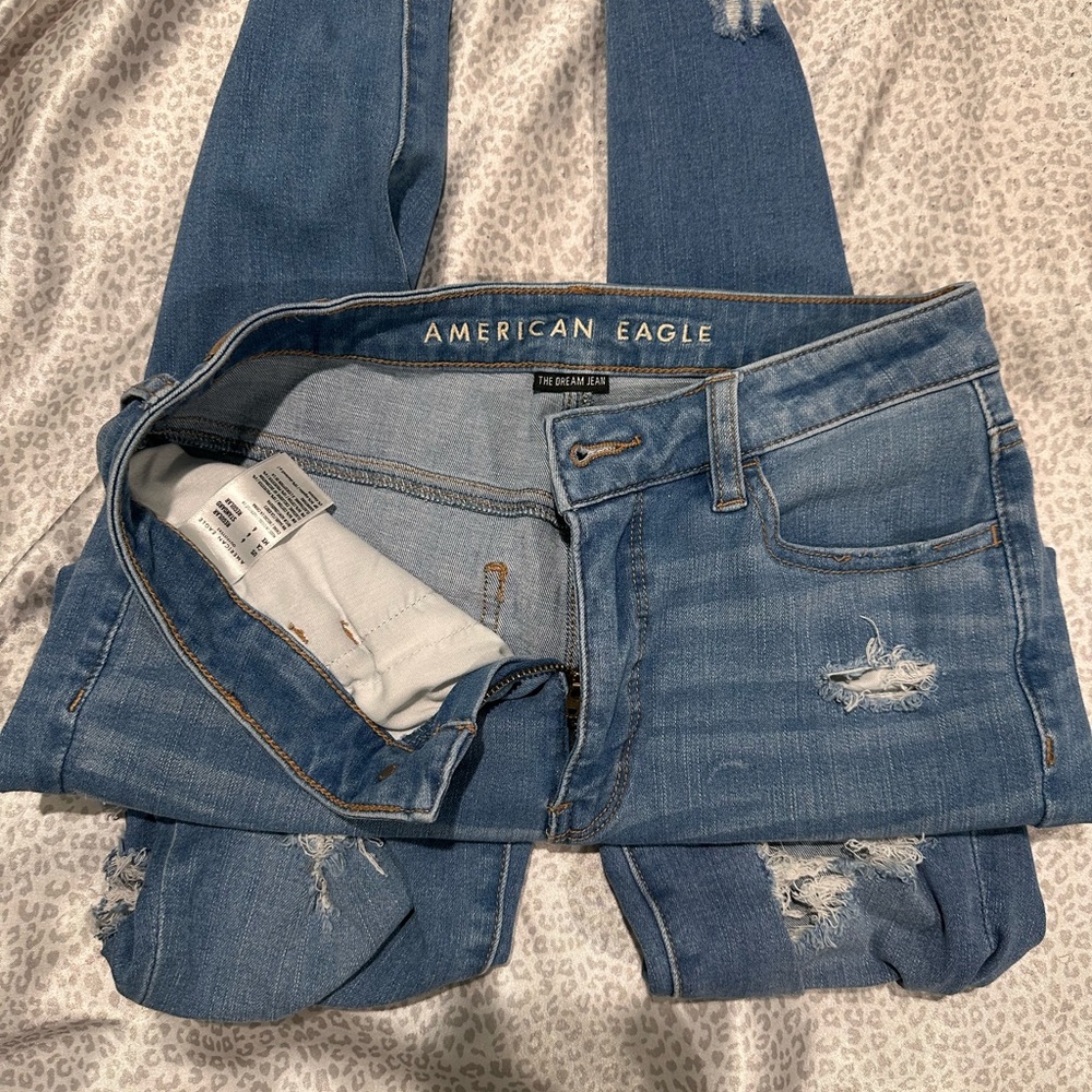 American Eagle ‘The Dream Jean’ Distressed Skinny Jeans